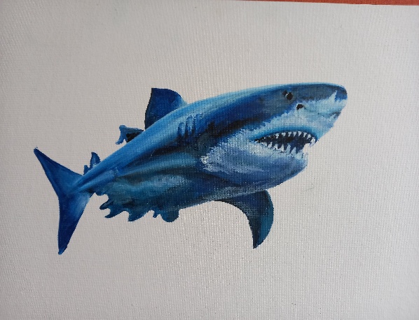 A blue shark on a white surface

AI-generated content may be incorrect.